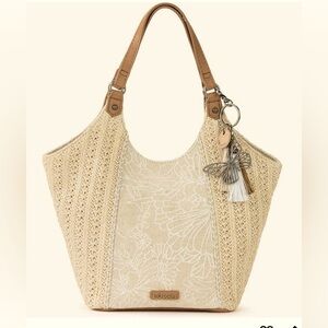 Sakroots Roma Straw Small Shopper